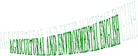 AGRICULTURAL AND ENVIRONMENTAL ENGLISH